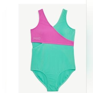 Girl's Justice Color Blocked Crossbody One-Piece Size S (7/8) NWT